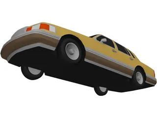 Lincoln Towncar 3D Model