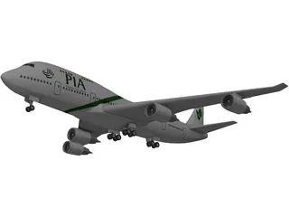 Boeing 747 PIA 3D Model