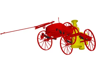 Steam Car 3D Model