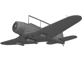 Dauntless Dive Bomber D 3D Model