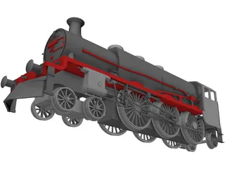 Steam Locomotive 3D Model