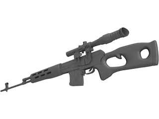 SVD Dragunov 3D Model