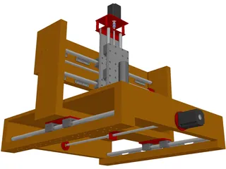 CNC Machine (Router) from Wood 3D Model