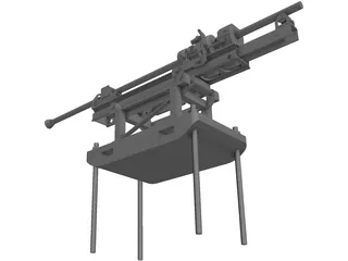 Rock Drilling Machine 3D Model