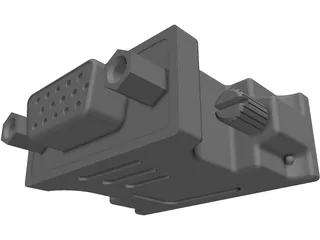 DVI-VGA Adaptor 3D Model