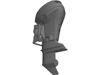 Evinrude E-Tec 40-60 HP Outboard Motor 3D Model