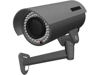 Sony Colour CCTV Security Camera 3D Model