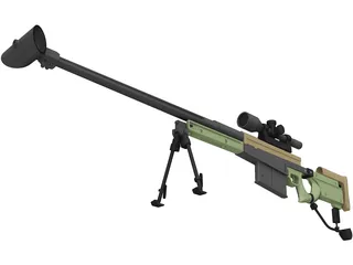 Sniper Rifle 3D Model