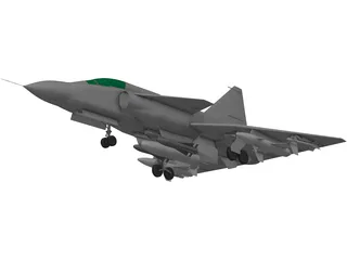 SAAB AJ-37 Viggen 3D Model