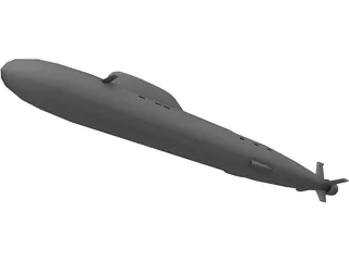 Yasen Class Submarine 3D Model