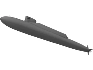 Jin class Missile Submairne 3D Model