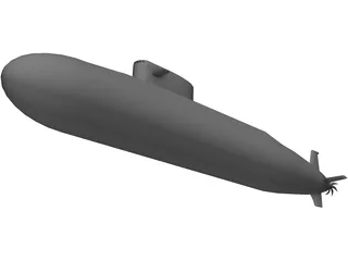 Arihant Class Missile Submarine 3D Model