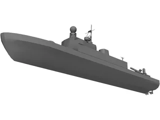 As-Siddiq class missile boat 3D Model