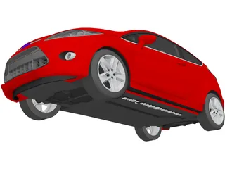 Ford Fiesta 3-door (2009) 3D Model