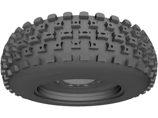 Wheel and Tire ATV Front 3D Model