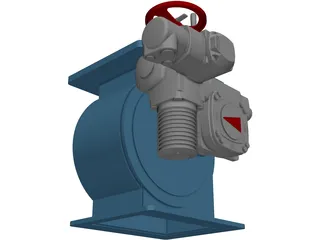 Silo Flow Control Valve 3D Model