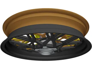 Motorcycle Rim Racing 3D Model