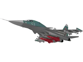 Sukhoi Su-34 Fullback 3D Model