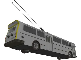 Trolley Bus 3D Model