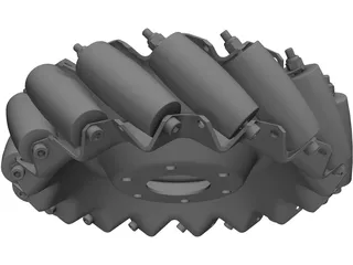 Mecanum Wheel Right 3D Model