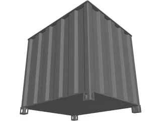 Shipping Cargo Square Container 3D Model