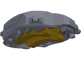 Brake Caliper Alcon GT 3D Model