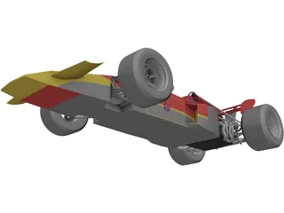 Lotus 72C F1 Car 3D Model