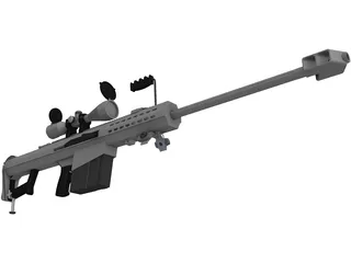 M107 Barrett 3D Model