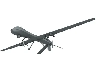 General Atomics MQ-1C Sky Warrior UAV 3D Model