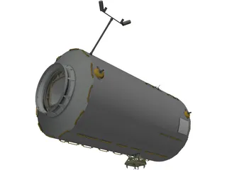 ISS Lab Module 3D Model