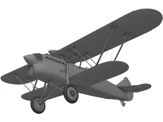 Fiat CR.42 3D Model