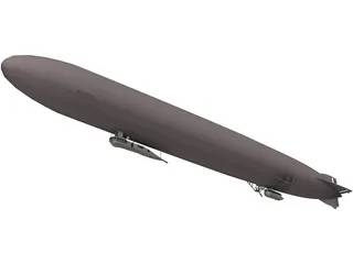 Zeppelin Airship Blimp 3D Model