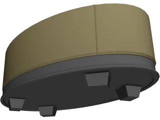 Oval Taburet 3D Model