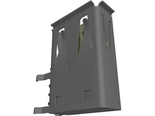 Female USB Connector 3D Model