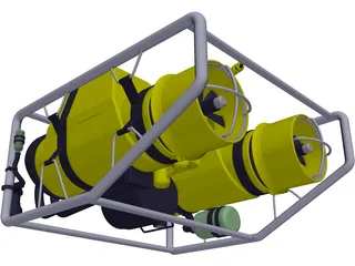 Undersea Pipeline Inspection ROV 3D Model