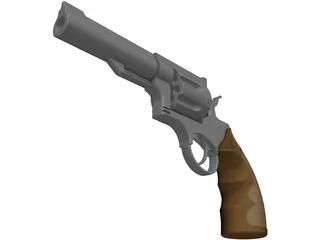 Smith and Wesson Revolver 3D Model