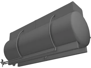 Truck Mount Fiberglass Chemical Tank 3D Model