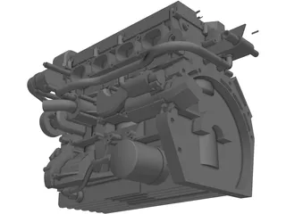 Engine Nissan SR20 3D Model