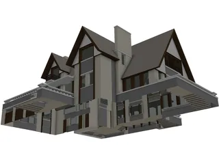 Victorian (Tudor) Style Cottadge 3D Model