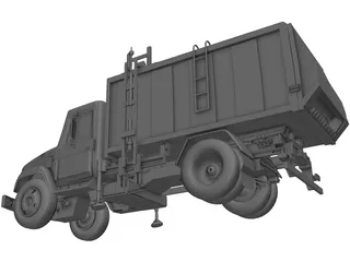 GAZ-3309 Garbage Truck 3D Model