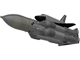 Rocket System Energia-Buran 3D Model
