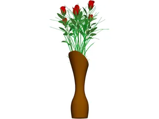 Vase with Flowers 3D Model