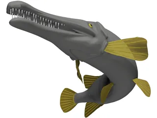 Alligator Gar (Atractosteus Spatula) 3D Model