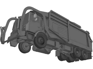 Garbage Truck 3D Model