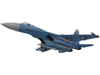 Sukhoi Su-27 Flanker 3D Model