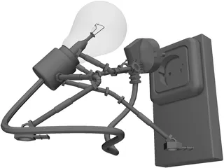 Bulb Man 3D Model