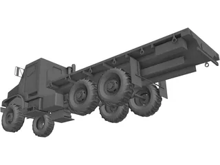 OshKosh MTVR MK27 Military 3-Axle Truck 3D Model