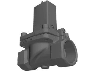 Burket Solenoid Valve 5281 1 1/4 inch 3D Model