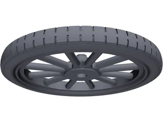 Wheel Rear Ford T 3D Model