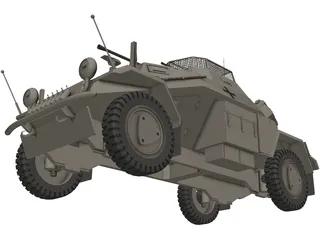 sd.kfz.222 3D Model